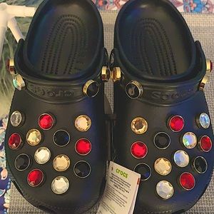 Brand new crocs with beautiful Gems